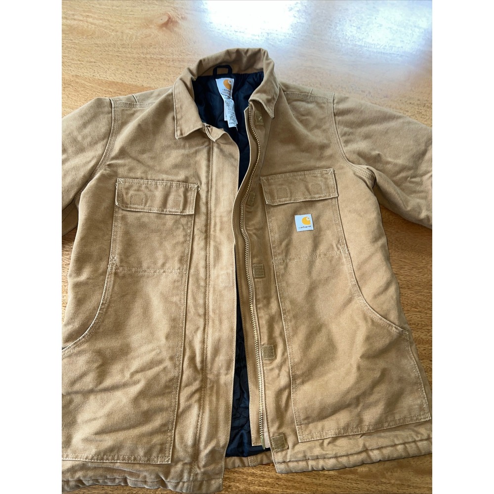 Carhartt Women's WC026 Sandstone Coat Jacket Brown Quilted Lined Size M Medium